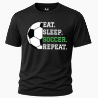 Soccer Player Soccer Lover Eat Sleep Soccer Repeat Cooling Performance Crew T-Shirt