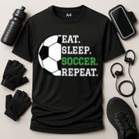 Soccer Player Soccer Lover Eat Sleep Soccer Repeat Cooling Performance Crew T-Shirt