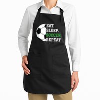 Soccer Player Soccer Lover Eat Sleep Soccer Repeat Apron