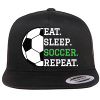 Soccer Player Soccer Lover Eat Sleep Soccer Repeat Flat Bill Trucker Hat