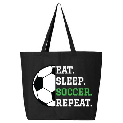 Soccer Player Soccer Lover Eat Sleep Soccer Repeat 25L Jumbo Tote