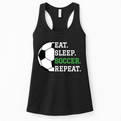 Soccer Player Soccer Lover Eat Sleep Soccer Repeat Womens Tank Top