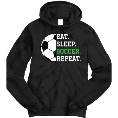 Soccer Player Soccer Lover Eat Sleep Soccer Repeat Tie Dye Hoodie