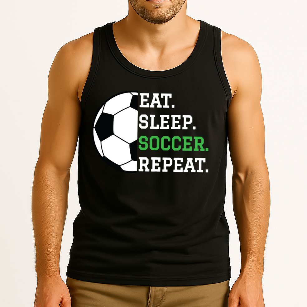 Soccer Player Soccer Lover Eat Sleep Soccer Repeat Tank Top
