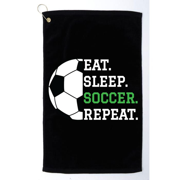 Soccer Player Soccer Lover Eat Sleep Soccer Repeat Golf Towel