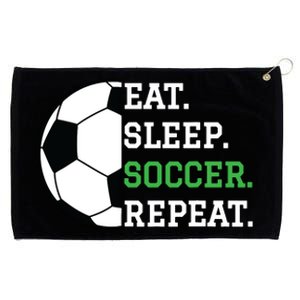 Soccer Player Soccer Lover Eat Sleep Soccer Repeat Grommeted Golf Towel