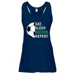 Soccer Player Soccer Lover Eat Sleep Soccer Repeat Ladies Essential Flowy Tank