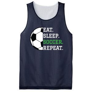 Soccer Player Soccer Lover Eat Sleep Soccer Repeat Mesh Reversible Basketball Jersey Tank