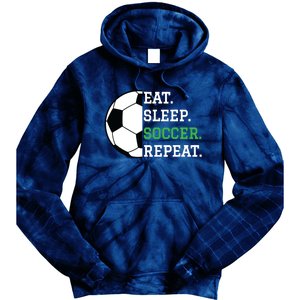 Soccer Player Soccer Lover Eat Sleep Soccer Repeat Tie Dye Hoodie