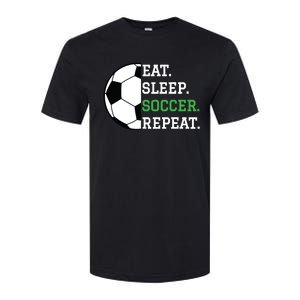 Soccer Player Soccer Lover Eat Sleep Soccer Repeat Softstyle CVC T-Shirt