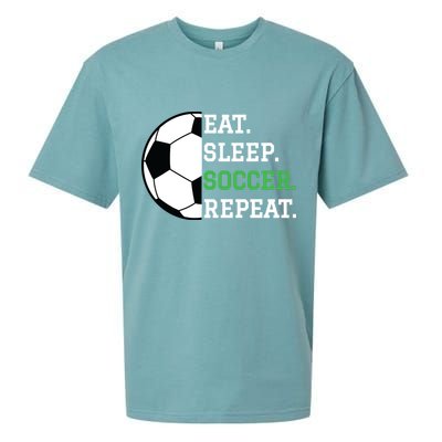 Soccer Player Soccer Lover Eat Sleep Soccer Repeat Sueded Cloud Jersey T-Shirt