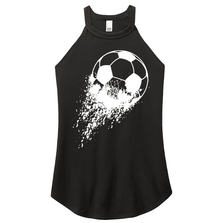 Soccer Player Sports Vintage Men Boy Soccer Ball Women's Perfect Tri Rocker Tank