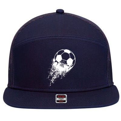 Soccer Player Sports Vintage Men Boy Soccer Ball 7 Panel Mesh Trucker Snapback Hat
