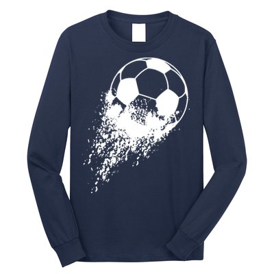 Soccer Player Sports Vintage Men Boy Soccer Ball Long Sleeve Shirt