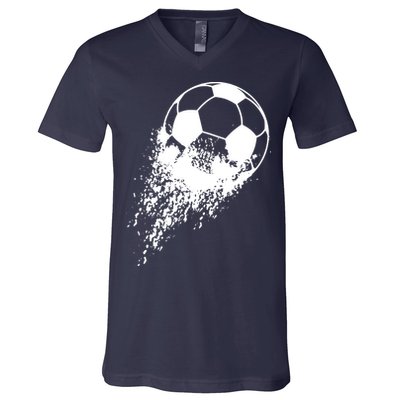 Soccer Player Sports Vintage Men Boy Soccer Ball V-Neck T-Shirt