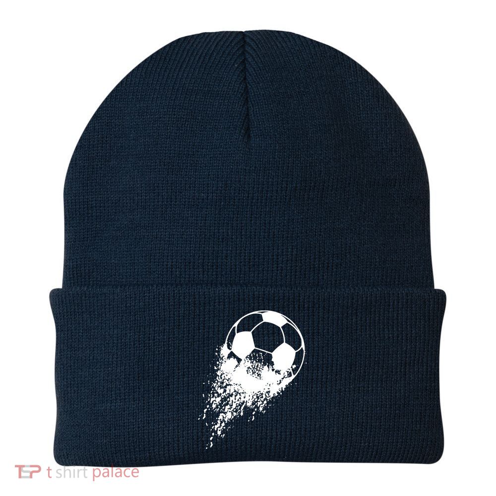Soccer Player Sports Vintage Men Boy Soccer Ball Beanie