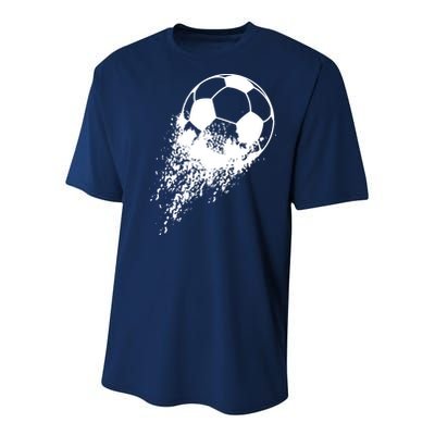 Soccer Player Sports Vintage Men Boy Soccer Ball Youth Performance Sprint T-Shirt