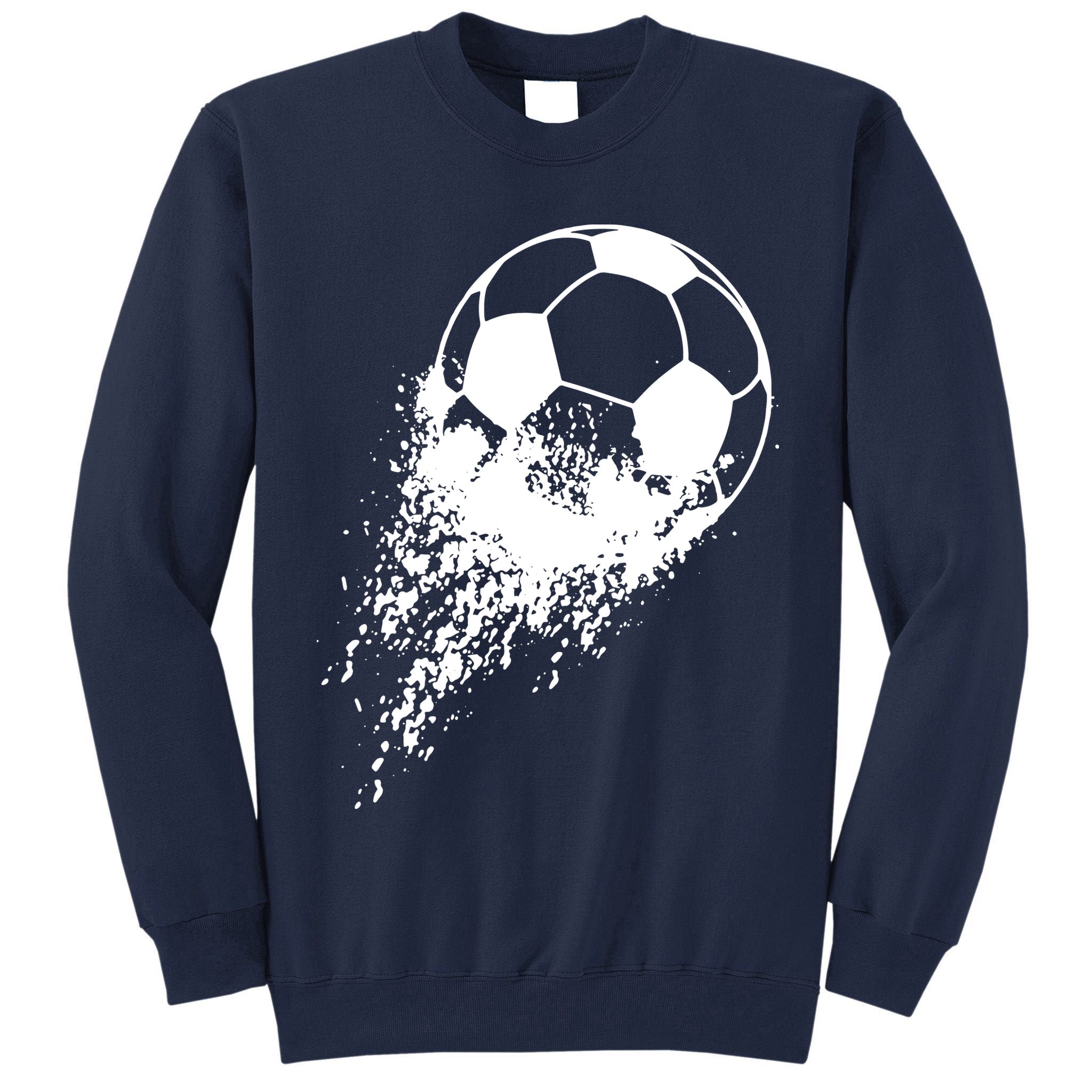 Soccer Player Sports Vintage Men Boy Soccer Ball Tall Sweatshirt
