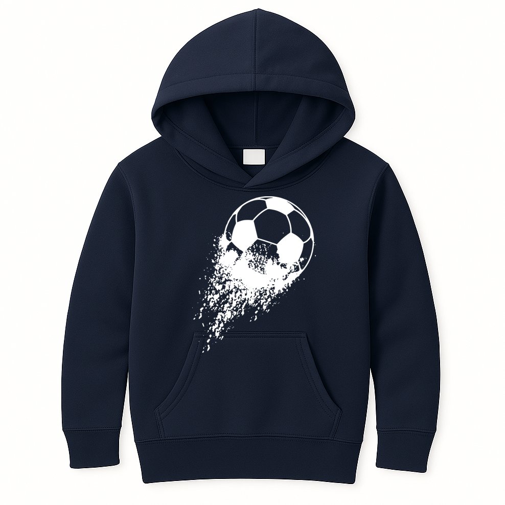 Soccer Player Sports Vintage Men Boy Soccer Ball Kids Hoodie