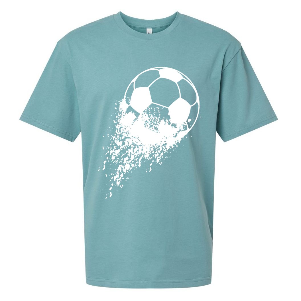 Soccer Player Sports Vintage Men Boy Soccer Ball Sueded Cloud Jersey T-Shirt