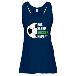 Soccer Player Soccer Lover Eat Sleep Soccer Repeat Ladies Essential Flowy Tank