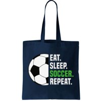 Soccer Player Soccer Lover Eat Sleep Soccer Repeat Tote Bag