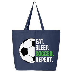 Soccer Player Soccer Lover Eat Sleep Soccer Repeat 25L Jumbo Tote