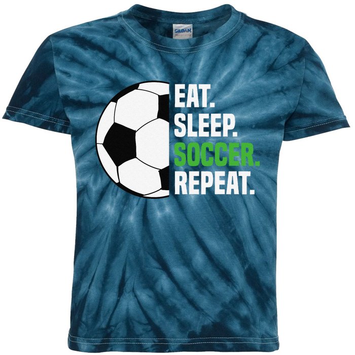 Soccer Player Soccer Lover Eat Sleep Soccer Repeat Kids Tie-Dye T-Shirt