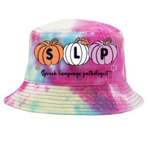 Slp Pumpkin Speech Language Pathologist Grade Fall Autumn Tie-Dyed Bucket Hat