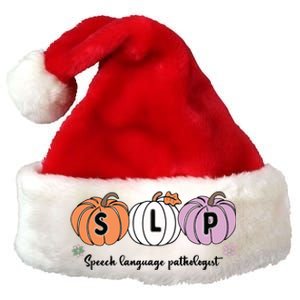 Slp Pumpkin Speech Language Pathologist Grade Fall Autumn Premium Christmas Santa Hat