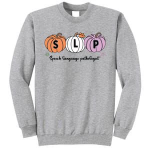 Slp Pumpkin Speech Language Pathologist Grade Fall Autumn Tall Sweatshirt