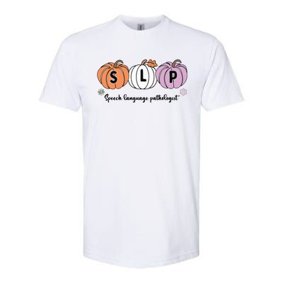 Slp Pumpkin Speech Language Pathologist Grade Fall Autumn Softstyle CVC T-Shirt