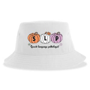 Slp Pumpkin Speech Language Pathologist Grade Fall Autumn Sustainable Bucket Hat