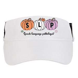 Slp Pumpkin Speech Language Pathologist Grade Fall Autumn Adult Drive Performance Visor