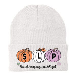 Slp Pumpkin Speech Language Pathologist Grade Fall Autumn Knit Cap Winter Beanie