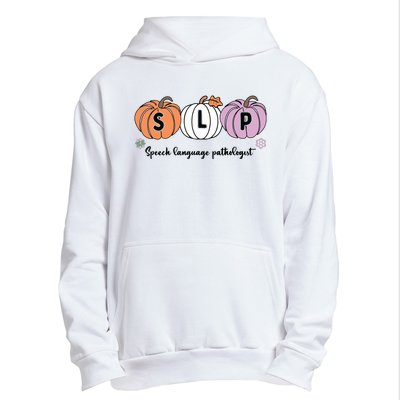 Slp Pumpkin Speech Language Pathologist Grade Fall Autumn Urban Pullover Hoodie