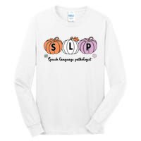 Slp Pumpkin Speech Language Pathologist Grade Fall Autumn Tall Long Sleeve T-Shirt