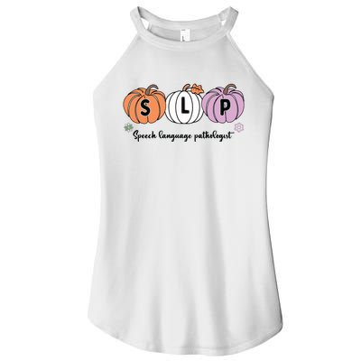 Slp Pumpkin Speech Language Pathologist Grade Fall Autumn Women’s Perfect Tri Rocker Tank