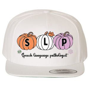 Slp Pumpkin Speech Language Pathologist Grade Fall Autumn Wool Snapback Cap