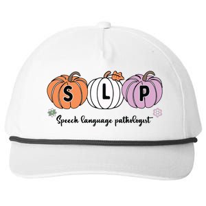 Slp Pumpkin Speech Language Pathologist Grade Fall Autumn Snapback Five-Panel Rope Hat