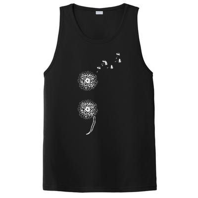 Semicolon Project Suicide Prevention Blowball dandelion PosiCharge Competitor Tank