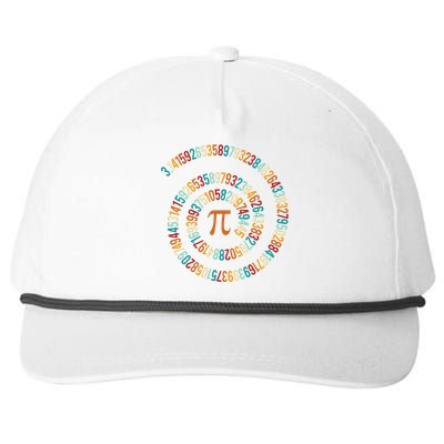 Spiral Pi Symbol Mathematical Constant 3 14 Number Math Nerd Gift Snapback Five-Panel Rope Hat