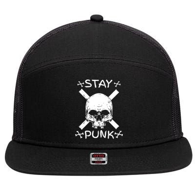 Stay Punk 7 Panel Mesh Trucker Snapback Hat