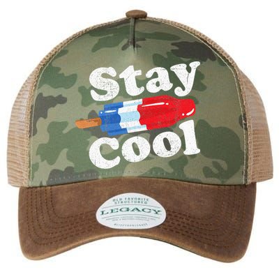 Summer Popsicle Stay Cool Funny Bomb Retro 80s Pop Gift Legacy Tie Dye Trucker Hat