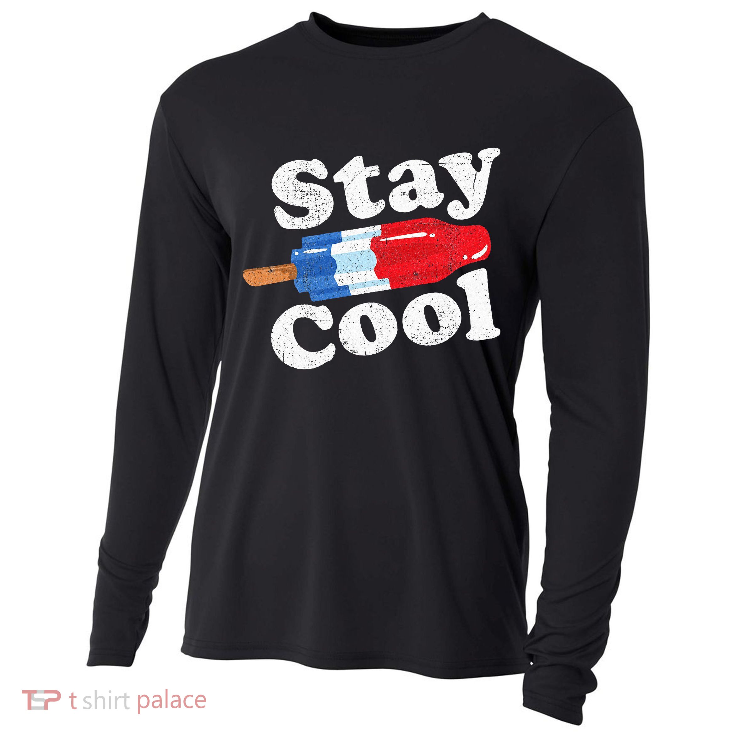 Summer Popsicle Stay Cool Funny Bomb Retro 80s Pop Gift Cooling Performance Long Sleeve Crew