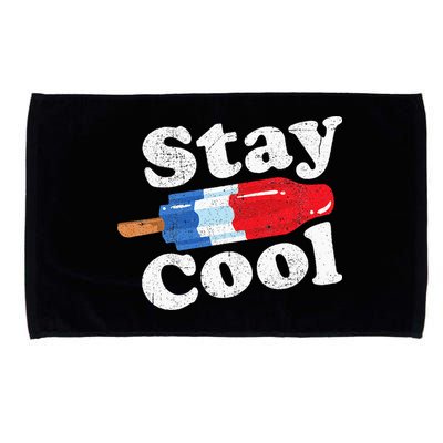 Summer Popsicle Stay Cool Funny Bomb Retro 80s Pop Gift Microfiber Hand Towel