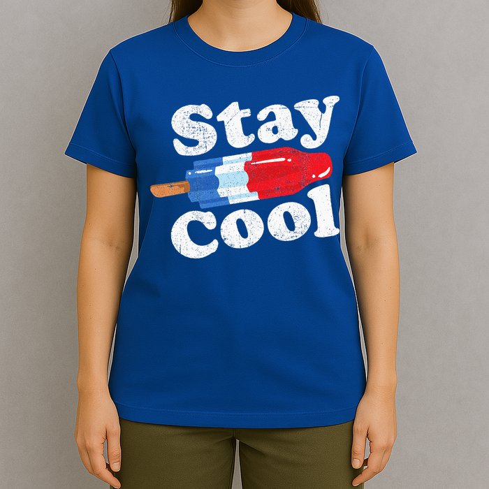 Summer Popsicle Stay Cool Funny Bomb Retro 80s Pop Gift T-Shirt