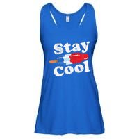 Summer Popsicle Stay Cool Funny Bomb Retro 80s Pop Gift Ladies Essential Flowy Tank