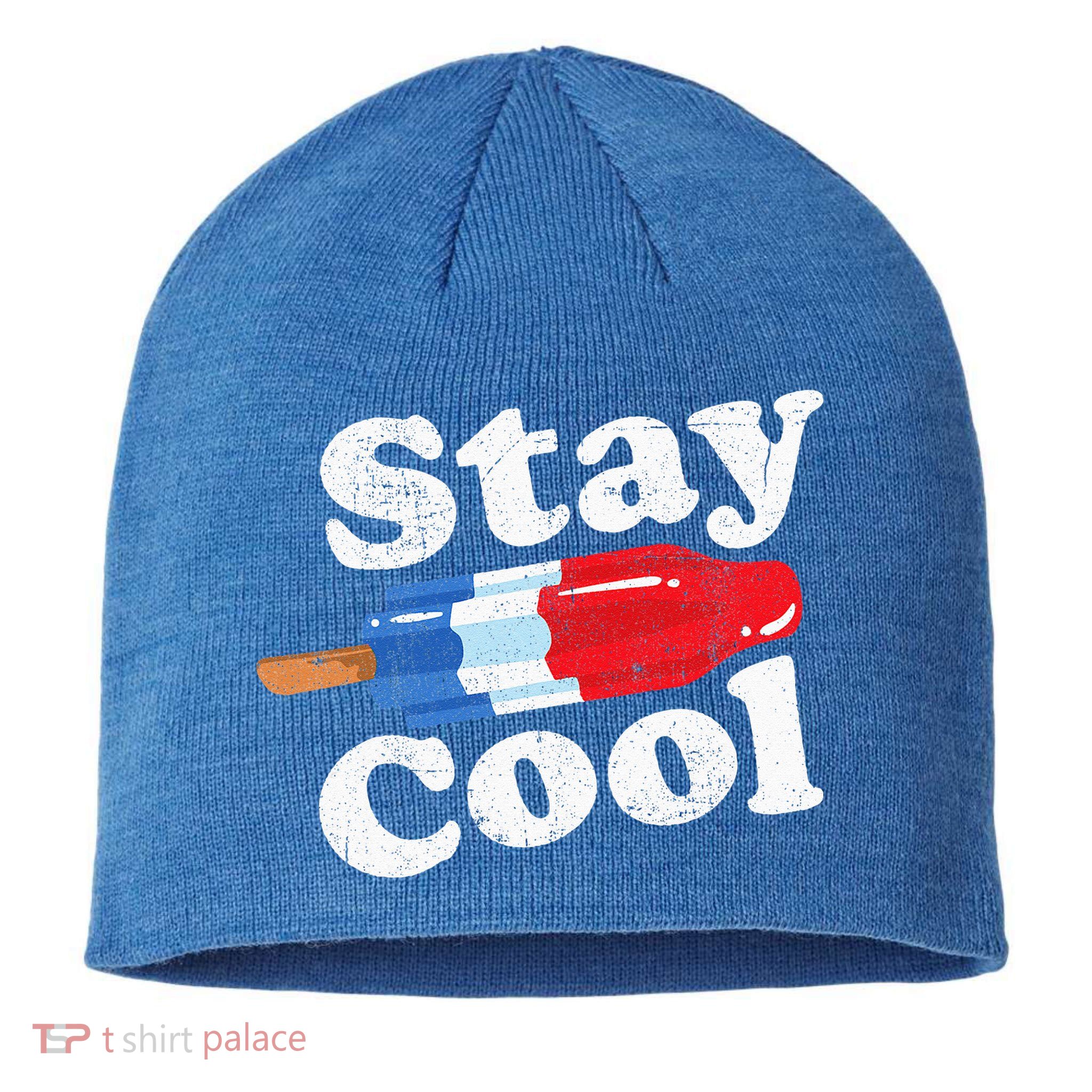 Summer Popsicle Stay Cool Funny Bomb Retro 80s Pop Gift Sustainable Beanie