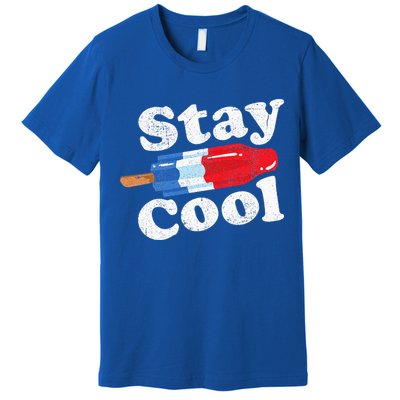 Summer Popsicle Stay Cool Funny Bomb Retro 80s Pop Gift Premium T-Shirt
